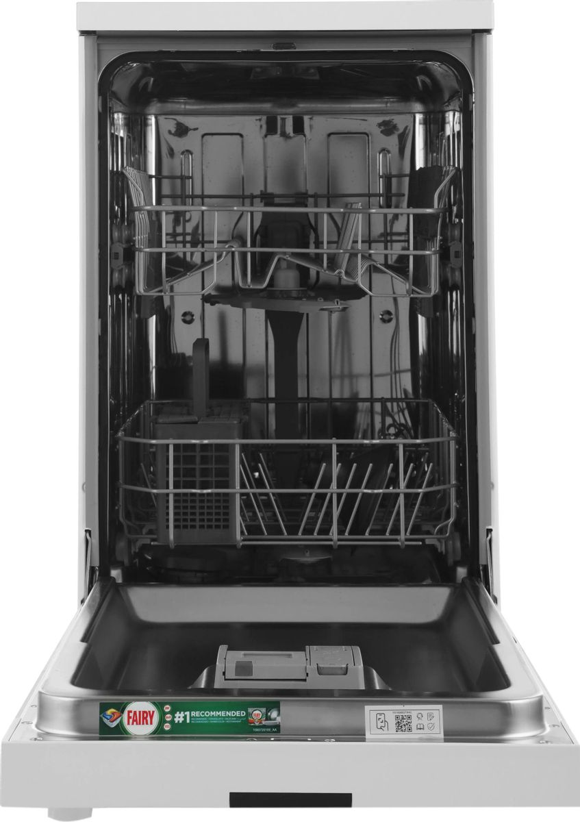 Посудомоечная машина Beko DVS050R01W,  узкая, напольная, 44.8см, загрузка 10 комплектов, белая [7656208335]